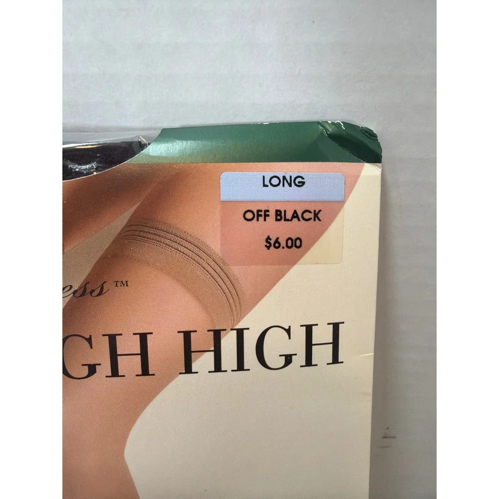 NOS East‎ 5th Sheer Thigh High Stockings Long Off Black Everyday Sheer Leg